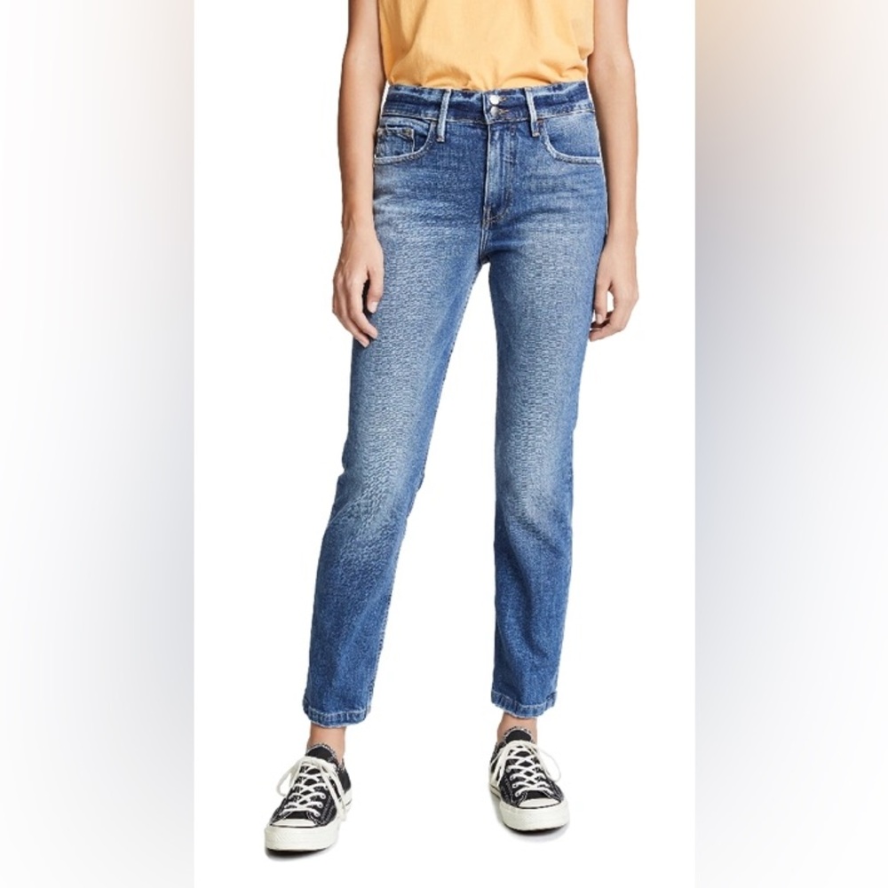 Frame Denim Le Sylvie Slender Straight Heritage Bowie Blue Jeans Size 26